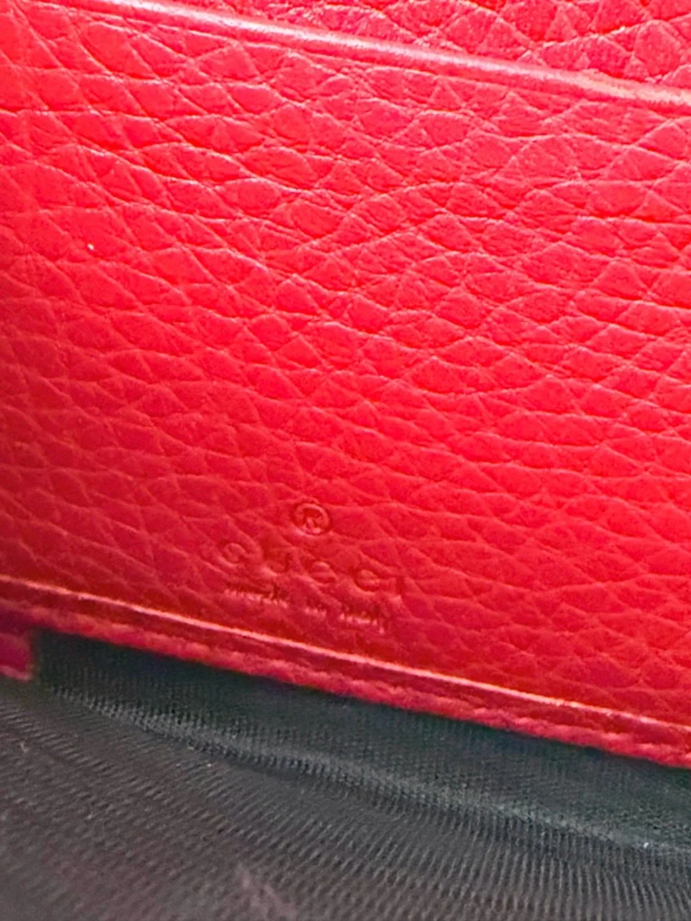 GUCCI | Red Soho GG Logo Disco Zip Around Leather Wallet Tassel Continental - Picture 6 of 15